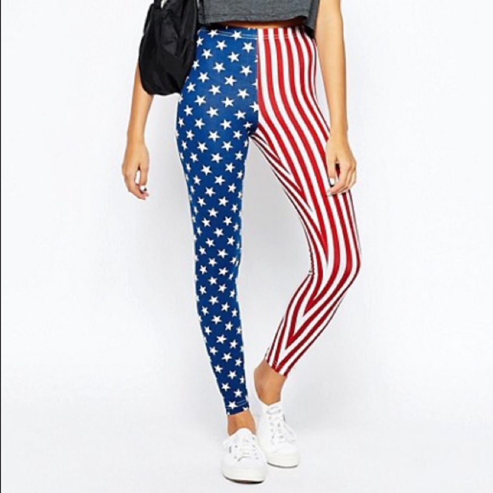 American Apparel American flag leggings